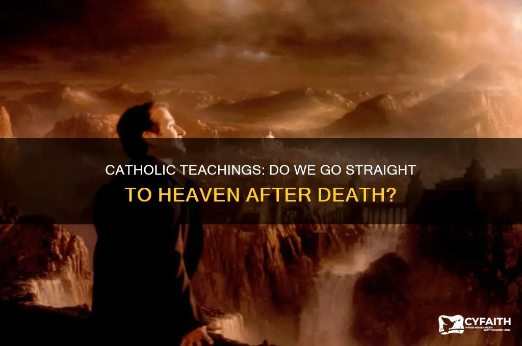 when we die do we go straight to heaven catholic