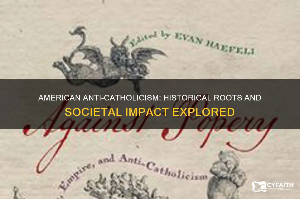 when were american prejudice against catholics