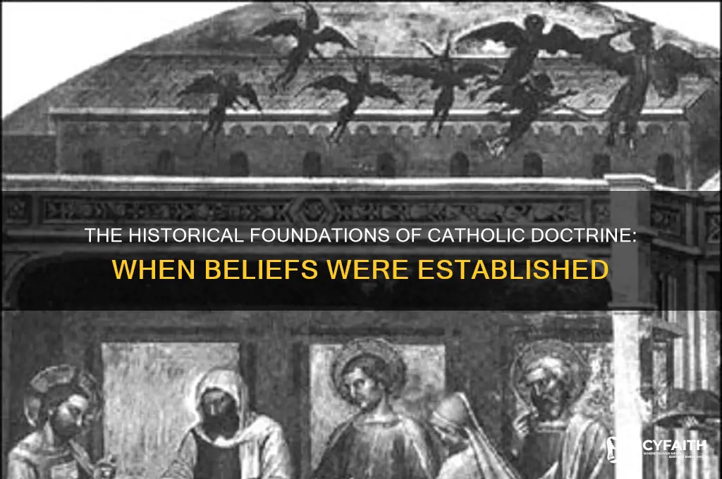 when were catholic beliefs set out