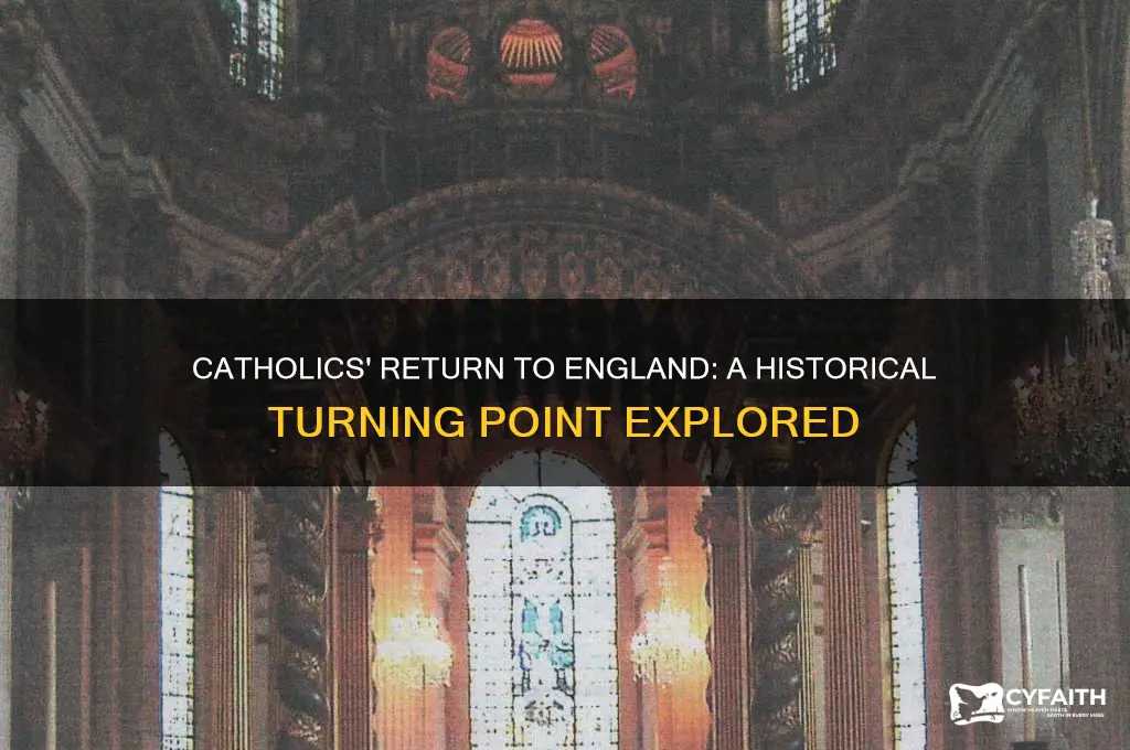when were catholics allowed back in england