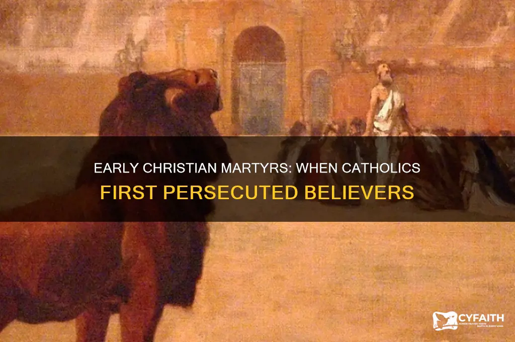 when were christians f9rstkilled by catholics