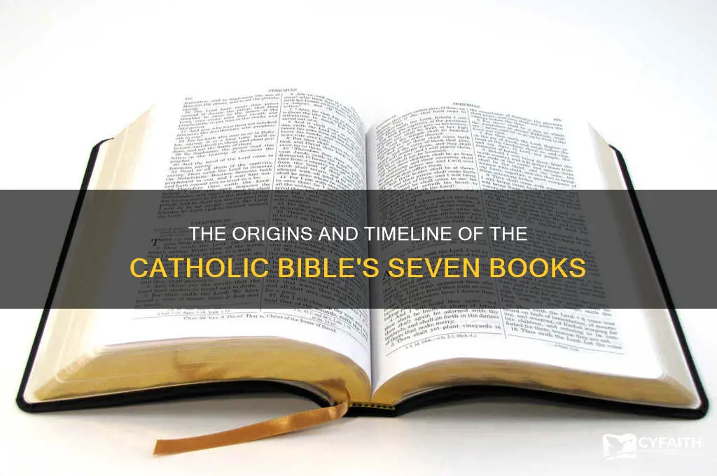 when where the 7 books in the catholic book