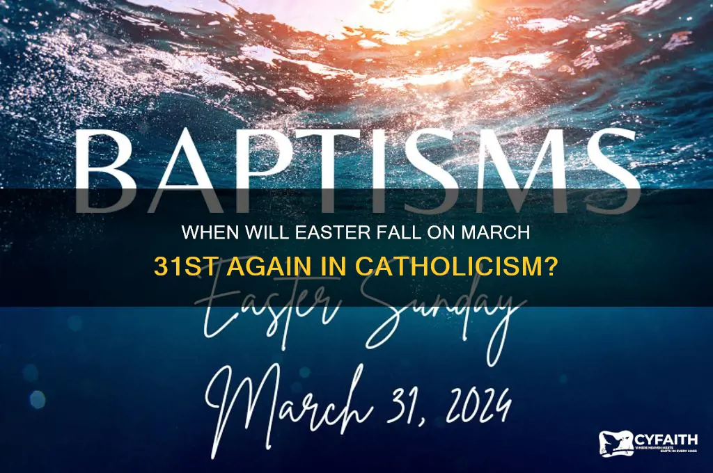 when will easter be on march 31 again catholic