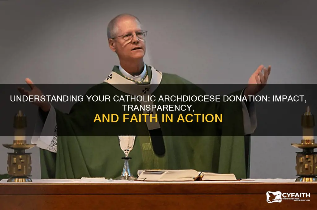 when you pledge money to catholic archdiocese
