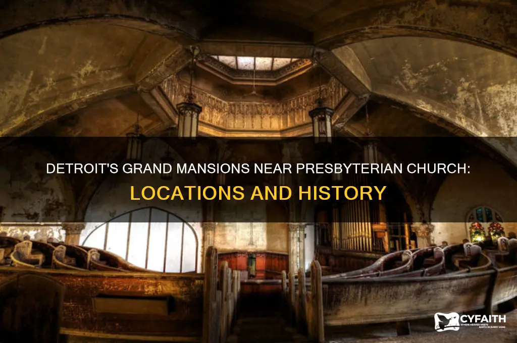where are the biggest mansions in detroit near presbyterian church
