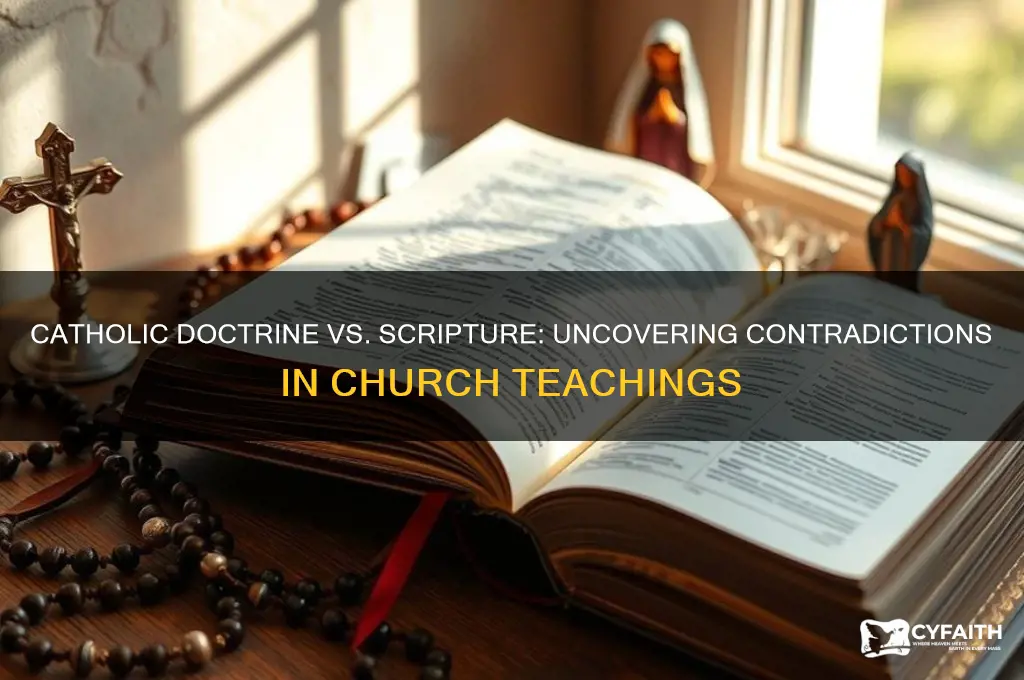 where catholic doctrine contradicts scripture