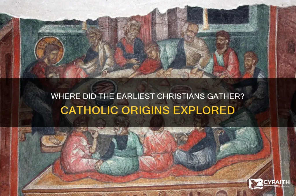 where did earliest christians gather catholic