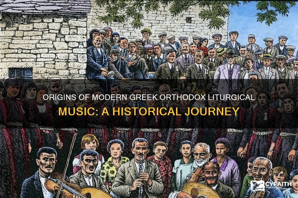 where did modern greek orthodox liturgical music come from