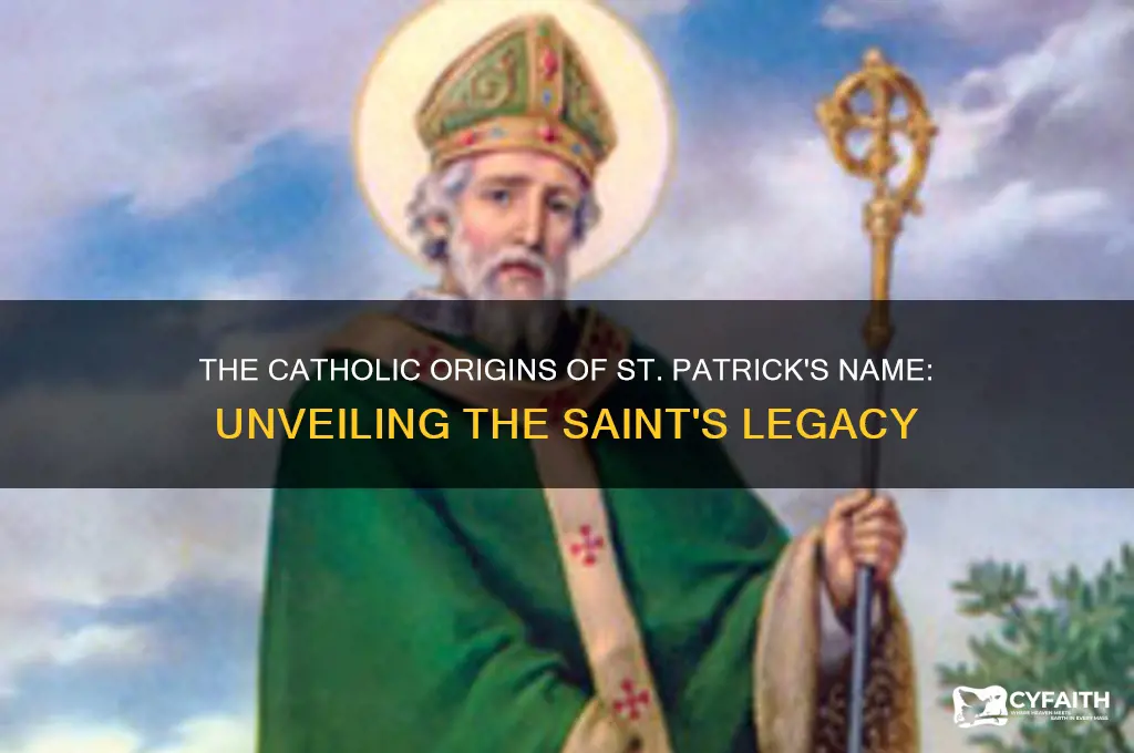 where did st patrick get his name catholic