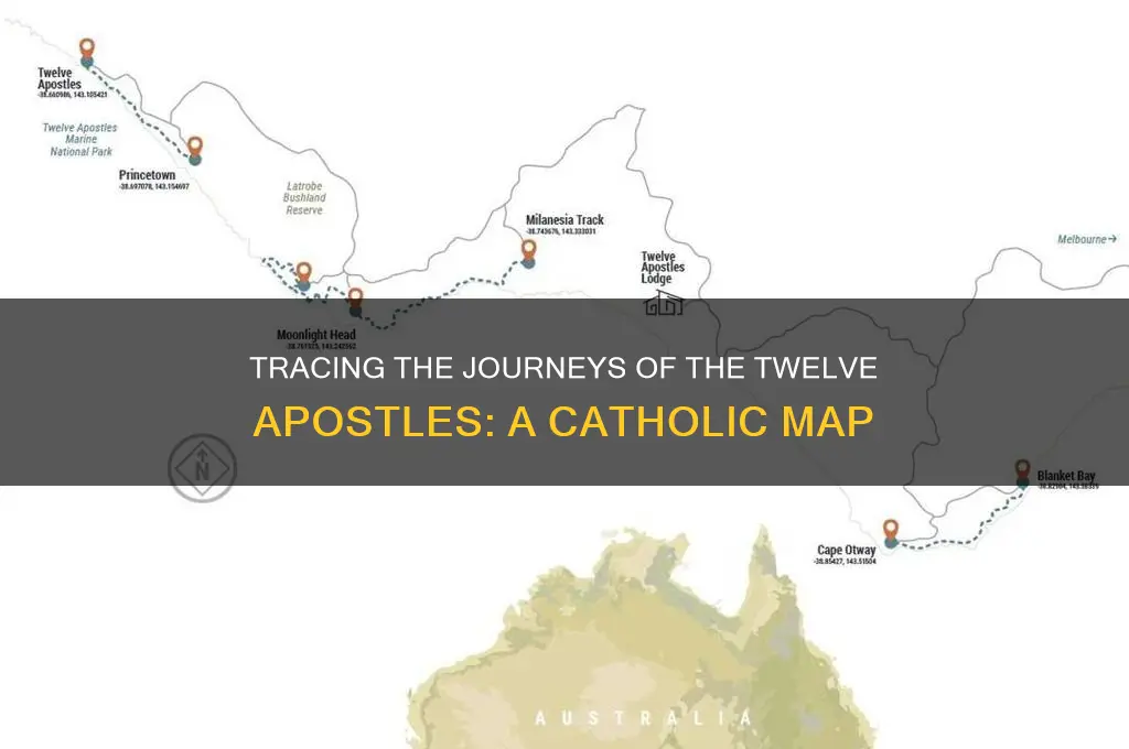 where did the 12 apostles go map catholic