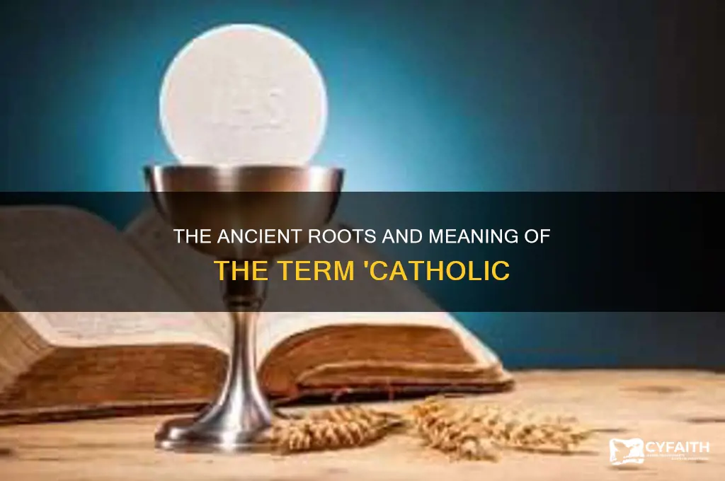 where did the term catholic originate