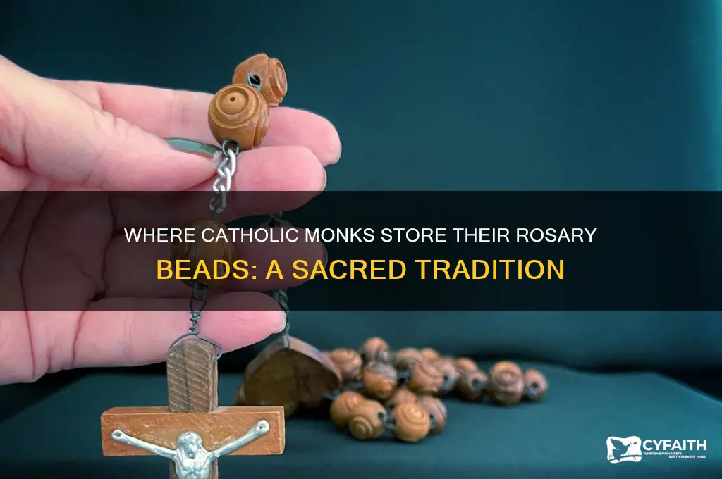 where do catholic monks keep their rosary beads
