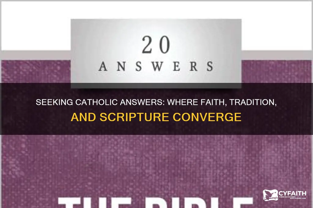 where do catholics get answers