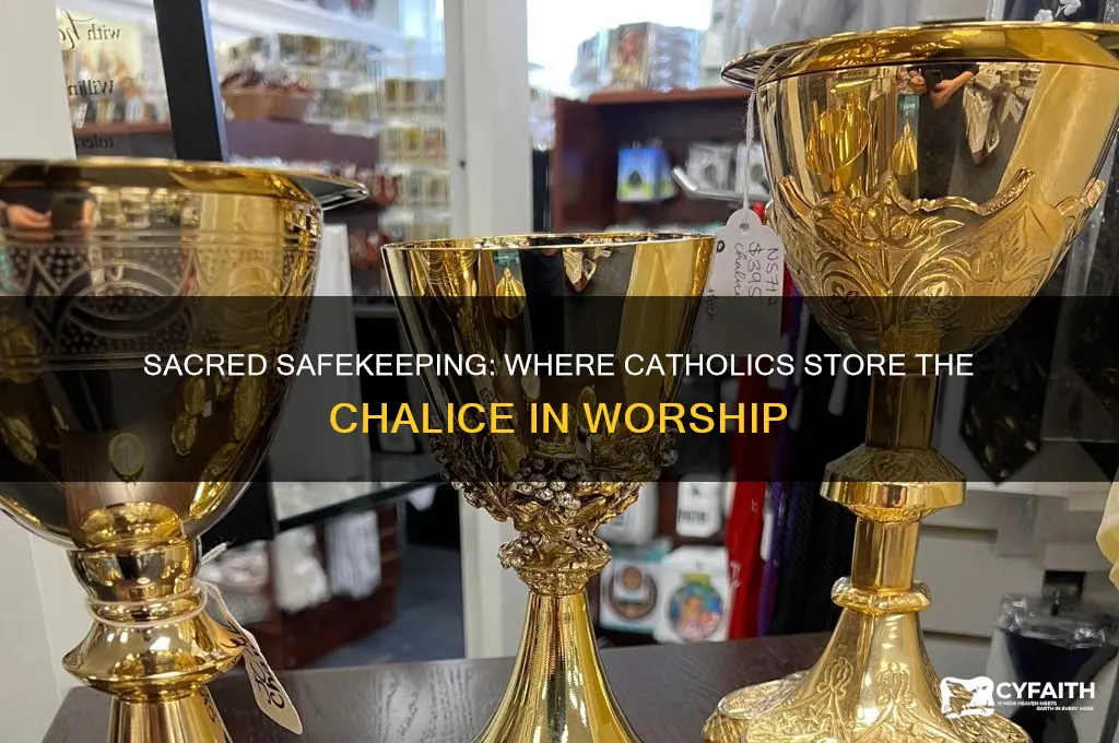 where do catholics store the challice