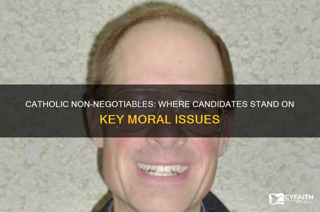 where do the candidates stand on catholic non-negotiables