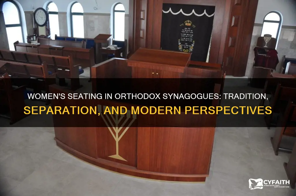 where do women sit in an orthodox synagogue
