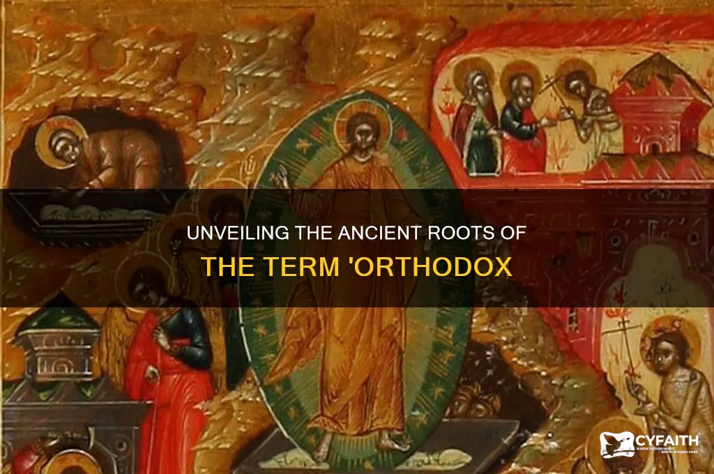 where does the word orthodox come from