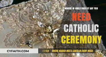 Catholic Ceremony in the Bible: Exploring Scriptural References and Traditions