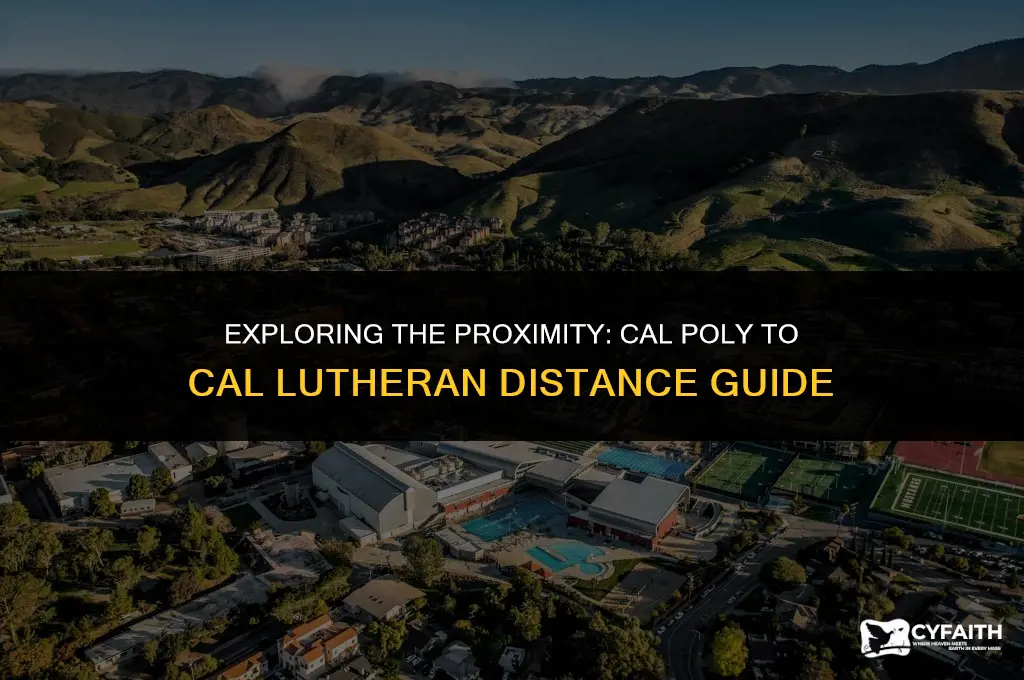 where is cal poly from cal lutheran distance