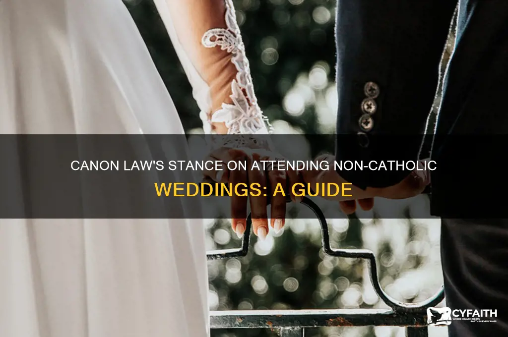 where is canon law on attending non catholic weddings