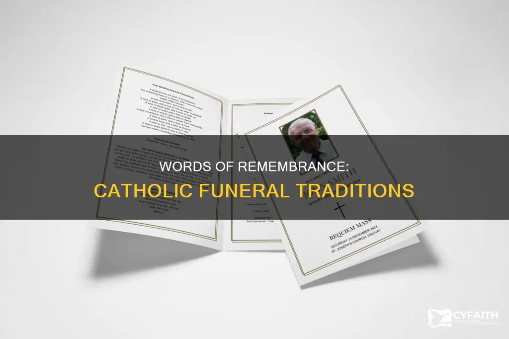 where is words of remembrance at catholic funeral