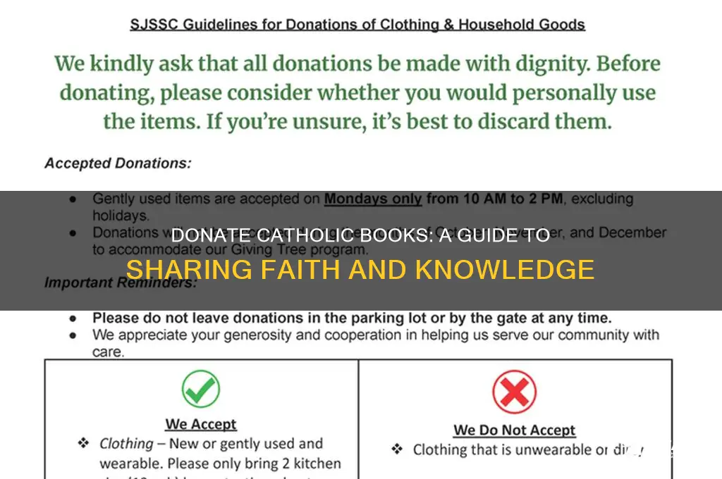 where to donate catholic books