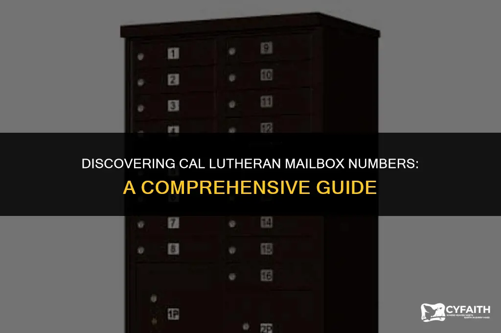 where to find cal lutheran mailbox number