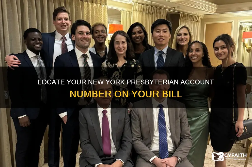 where to find new york presbyterian account number on bill