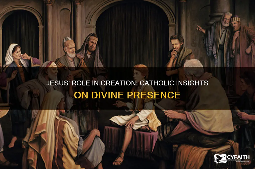 where was jesus during the creation catholic answers