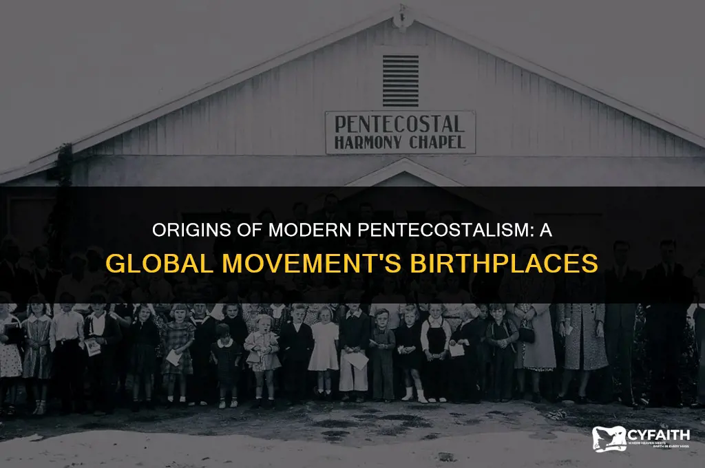 where were the modern countries pentecost