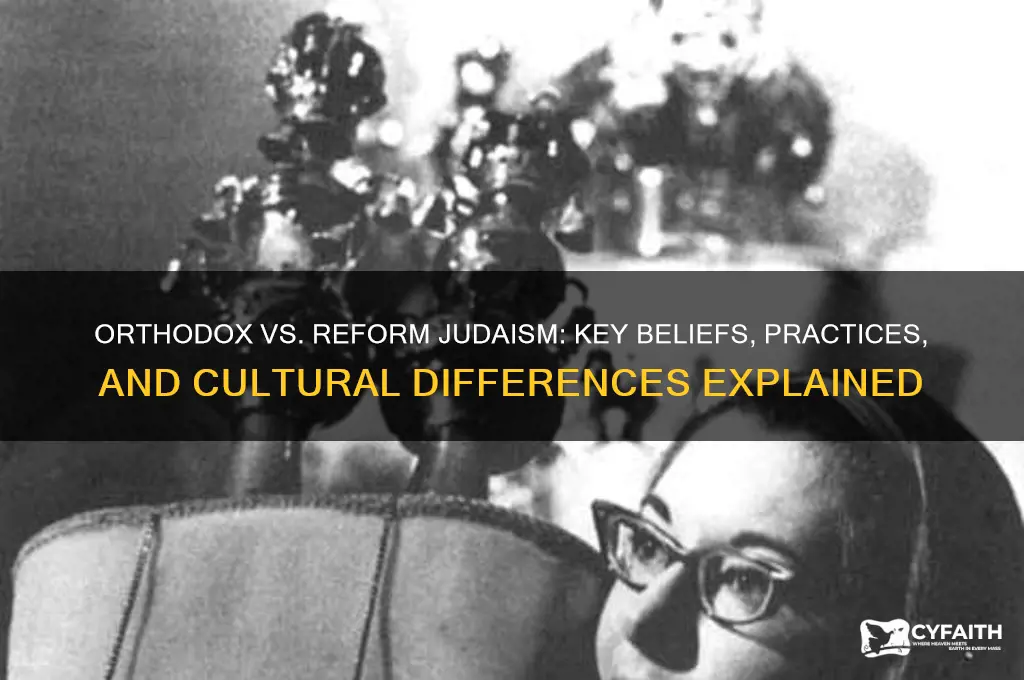 which accurately describes the differences between orthodox and reform jews