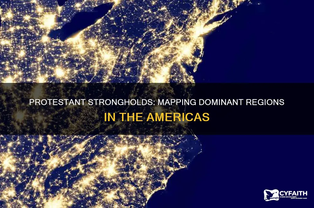 which areas are mostly protestant in the americas