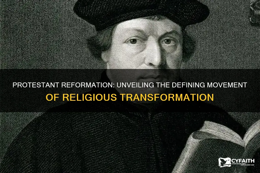 which best represents the protestant reformation