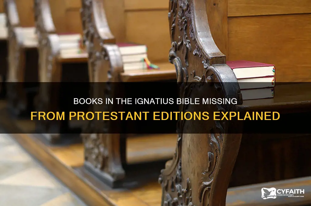 which books in the ignatius bible not in protestant bible
