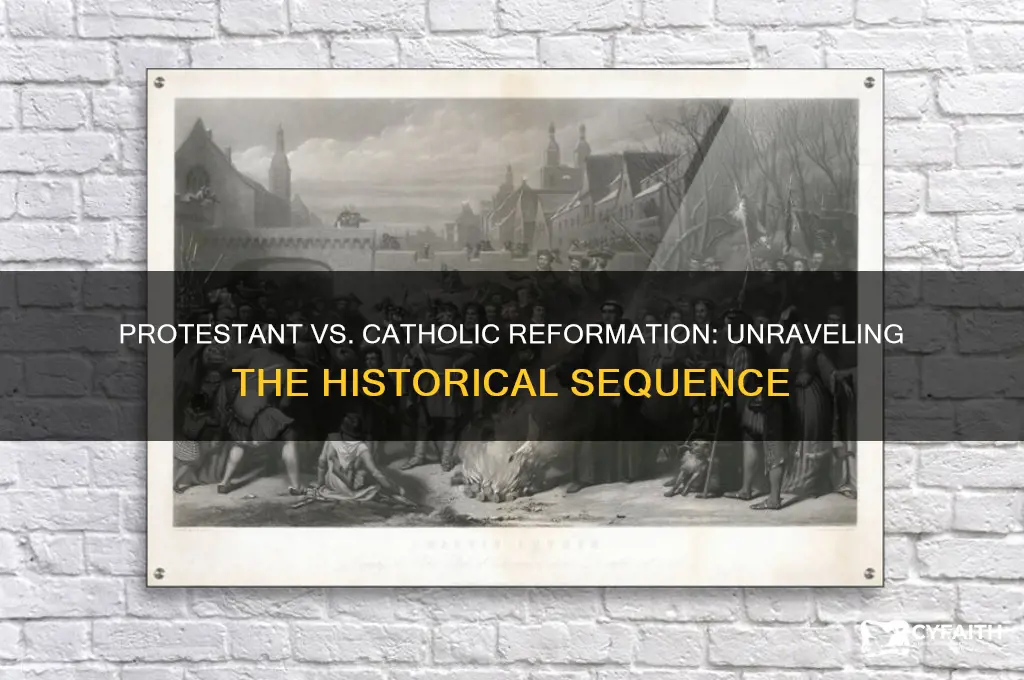 which came first protestant reformation catholic reformation