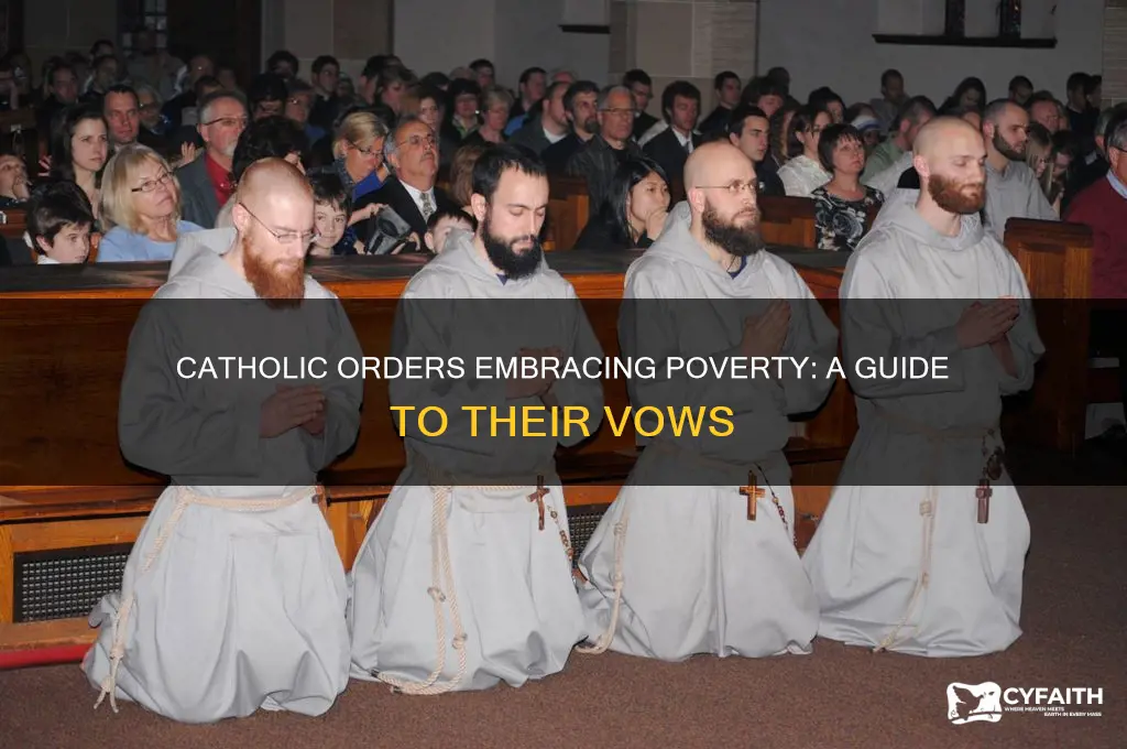 which catholic orders take a vow of poverty