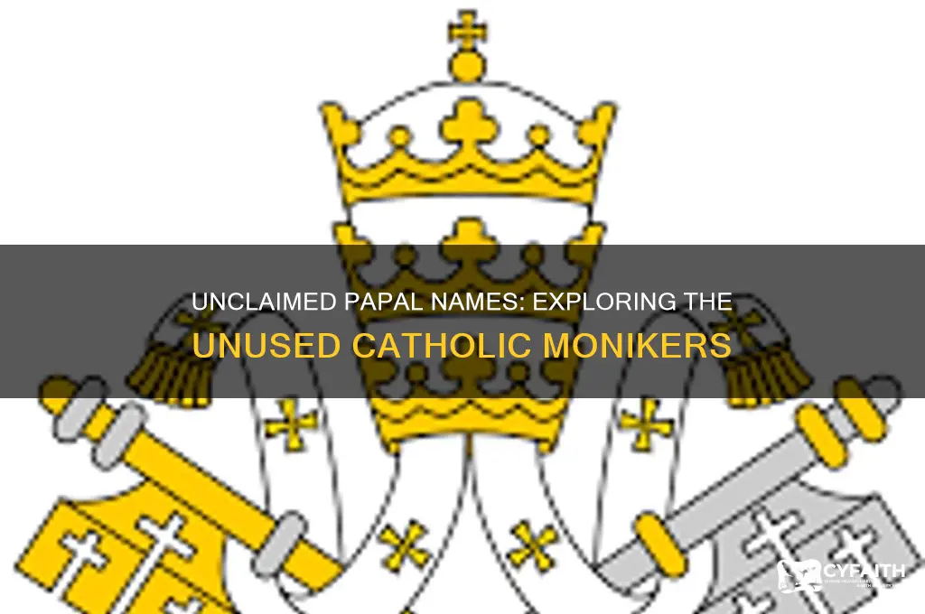 which catholic papal names has been not used one