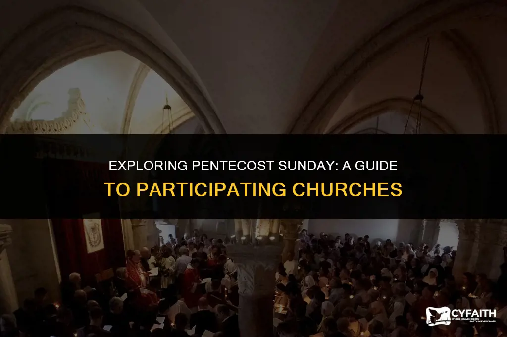 which churches celebrate pentecost sunday