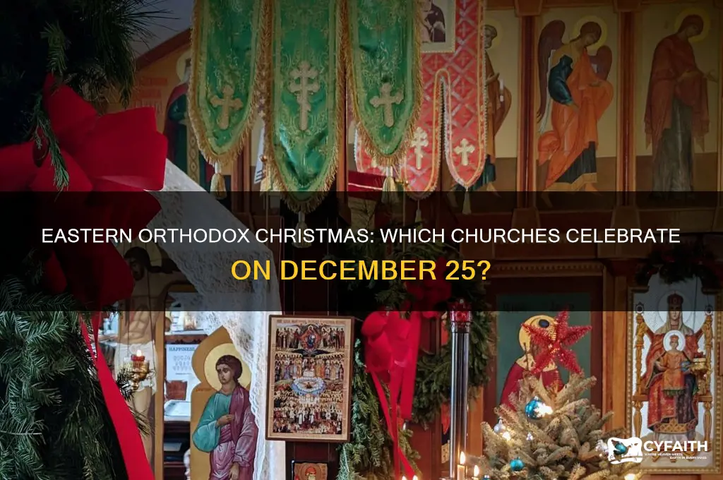 which eastern orthodox churches celebrate chrismas on december 25