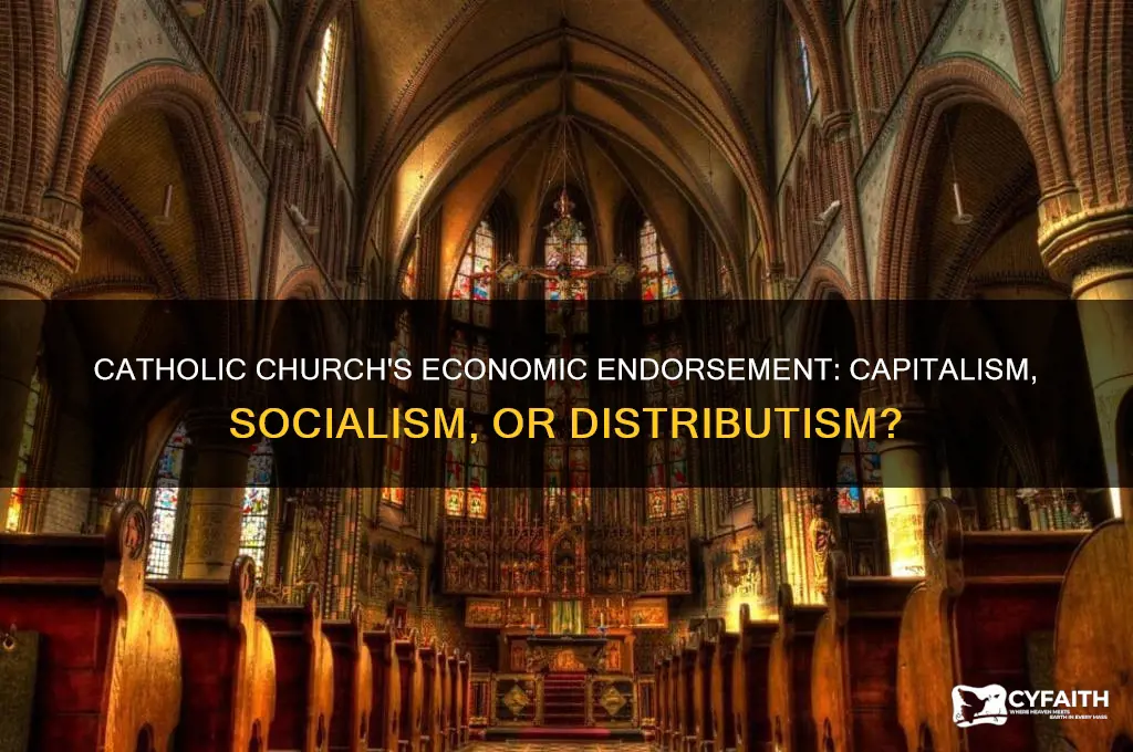 which economic system is the catholic churhc in favor of