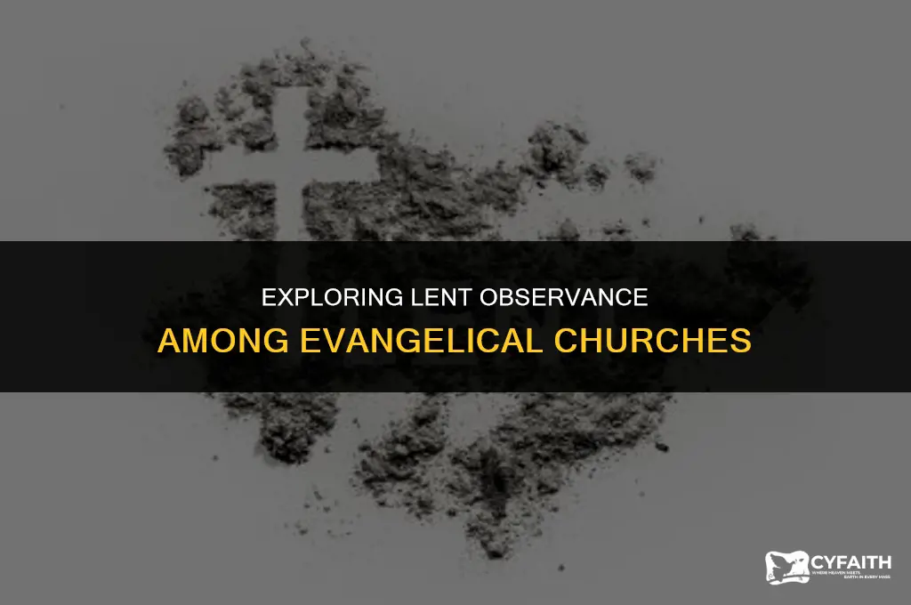 which evangelical churches celebrate lent