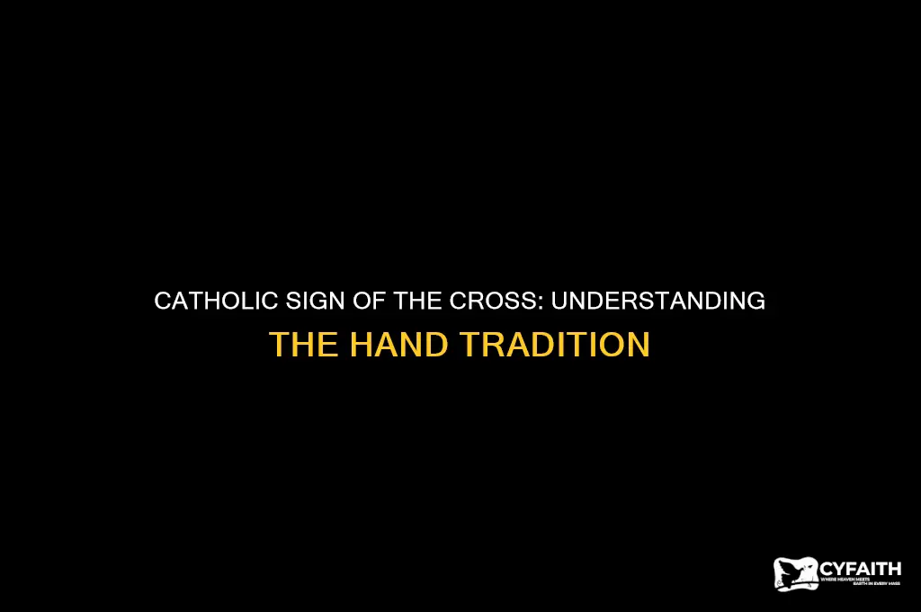 which hand do catholics sign with