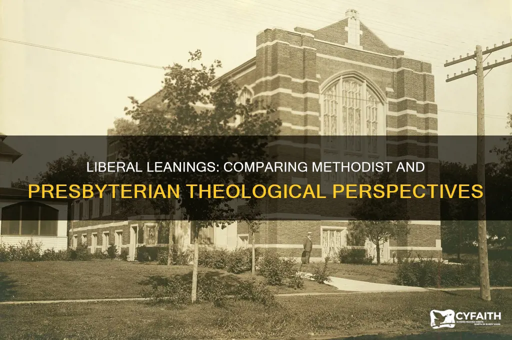 which is more liberal methodist and presbyterian