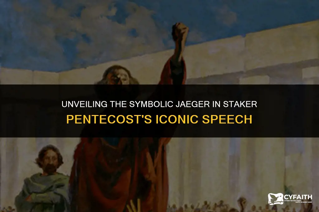 which jaeger does staker pentecost stand on during speech