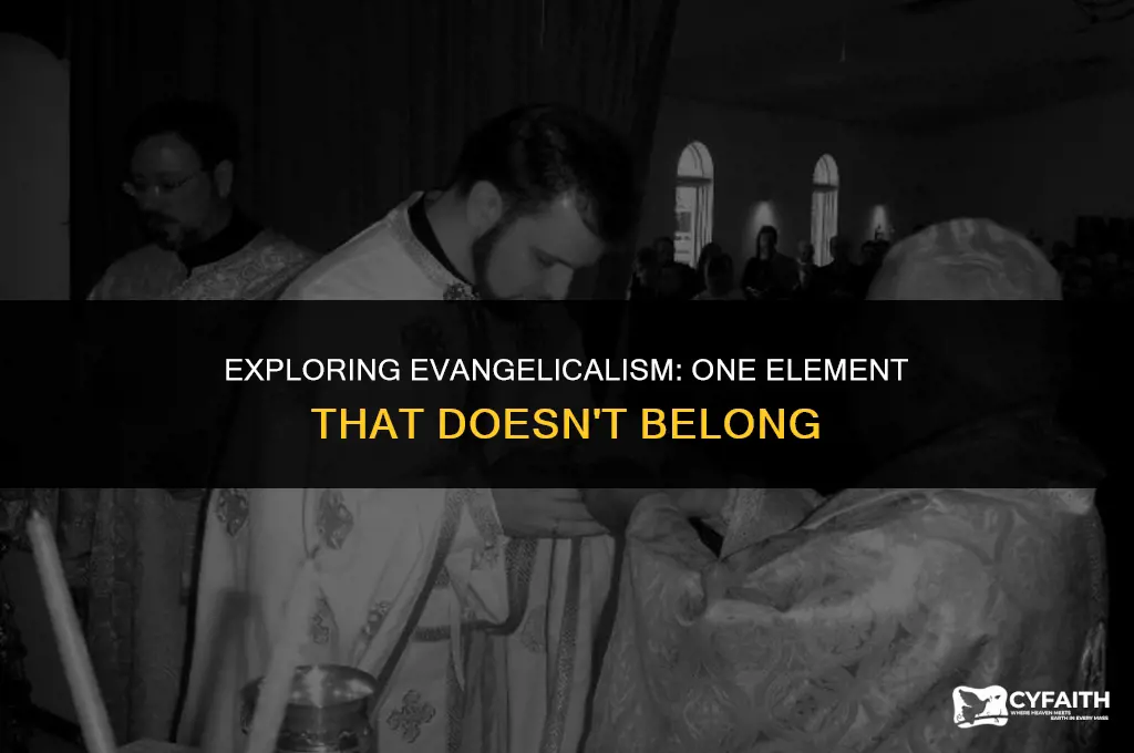 which of the following is not part of evangelicalism heritage
