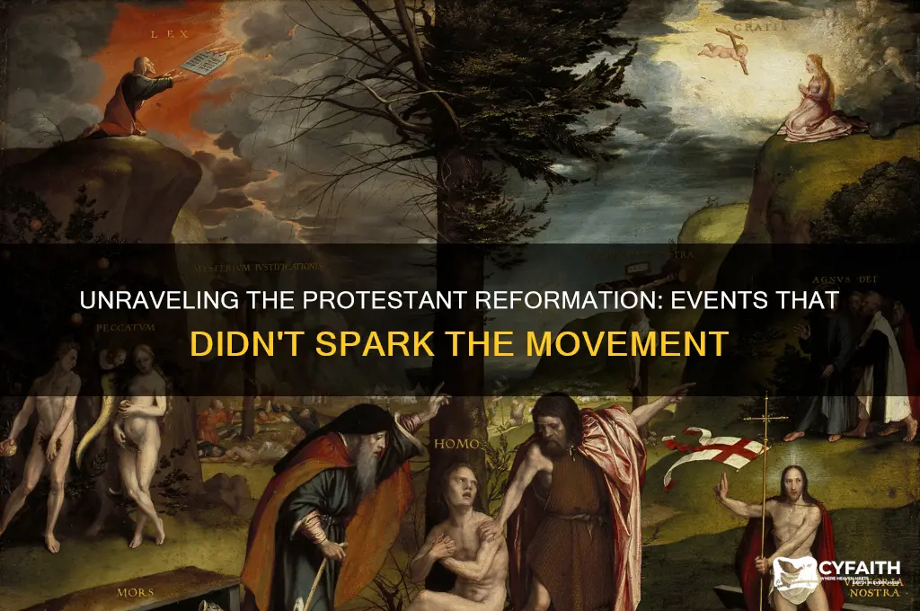 which of these events did not influence the protestant reformation