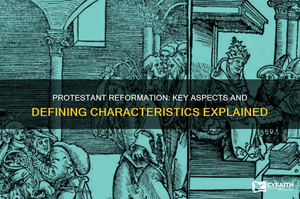 which option most accurately describes aspects of the protestant reformation