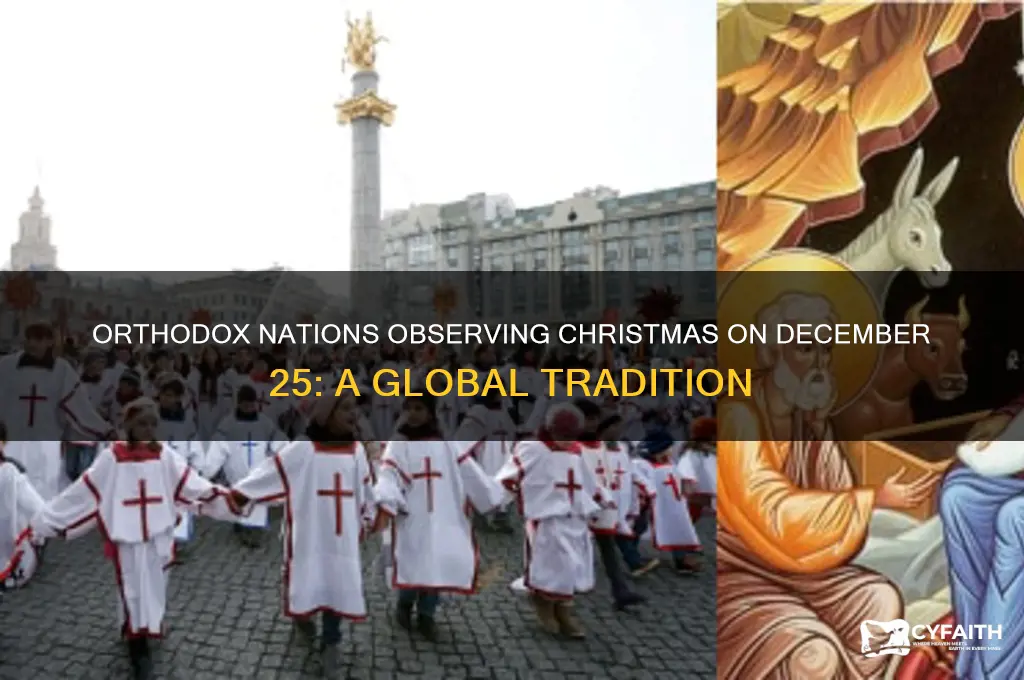 which orthodox countries celebrate christmas on december 25
