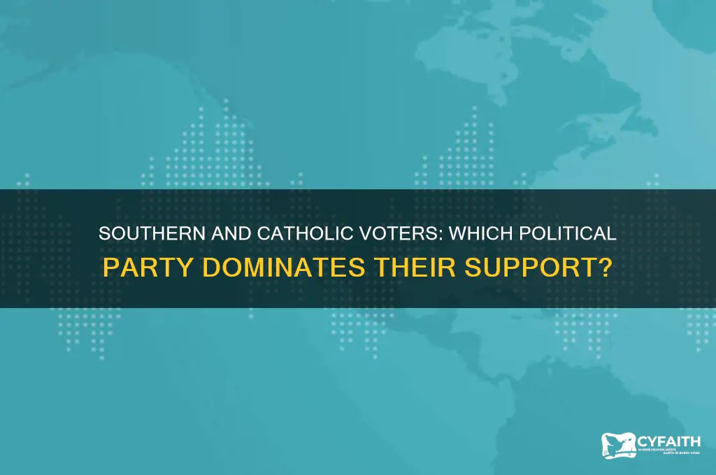 which party tends to have southerns and catholic
