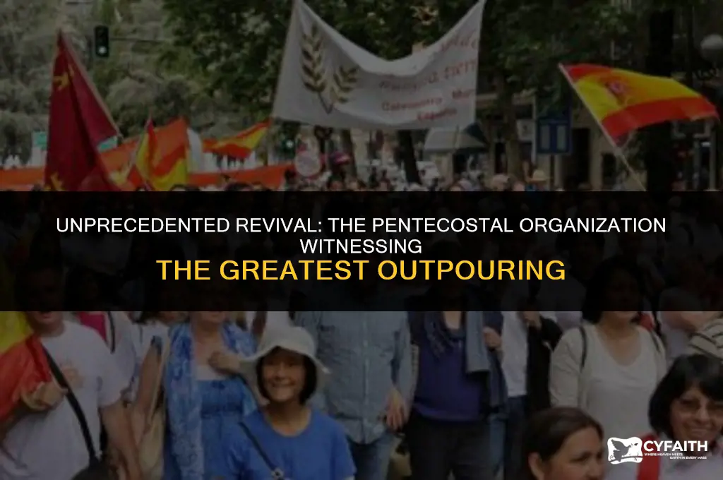 which pentecostal org experience the greatest outpouring